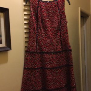 Anne Klein leopard sleeveless dress